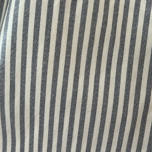 ANTONIO MELANI Paperbag High Waist Midi Pencil Skirt Striped Blue White Size 6 - Picture 11 of 11